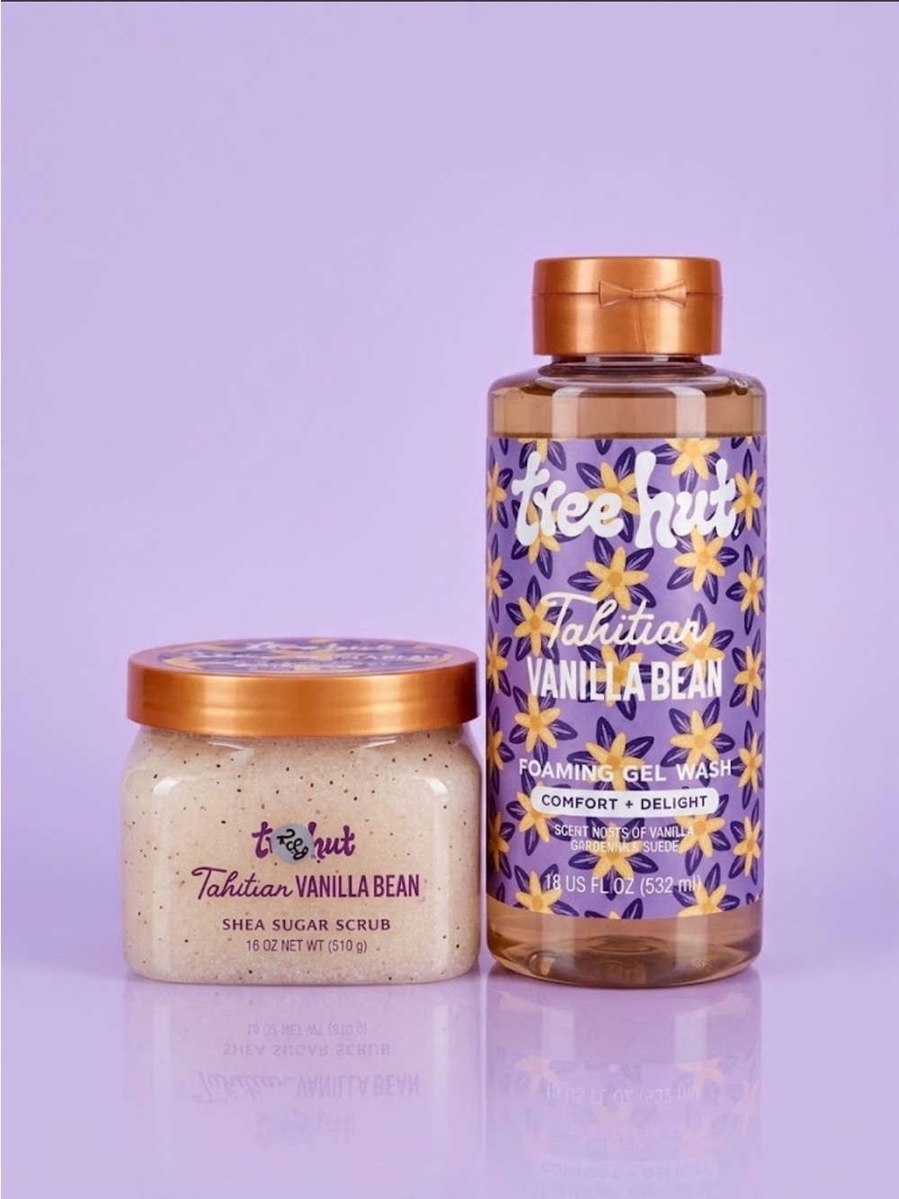 Tee Hurt Tahitian Vanilla Bean Shea Sugar Scrub - Purple & Gold